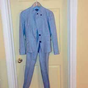 Mexx Linen suit light blue for women